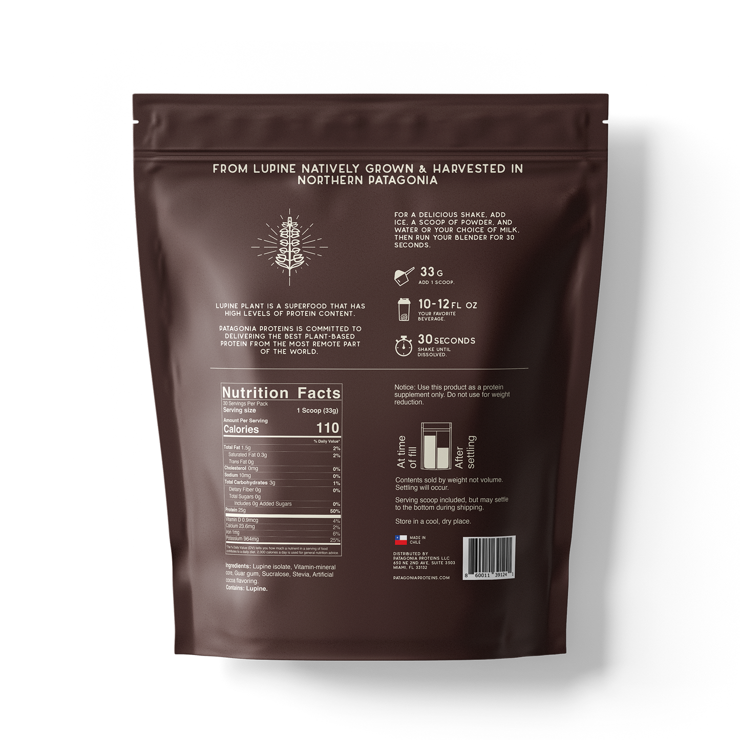 
                  
                    Lupine Protein Powder - Andes Cocoa (30 servings)
                  
                